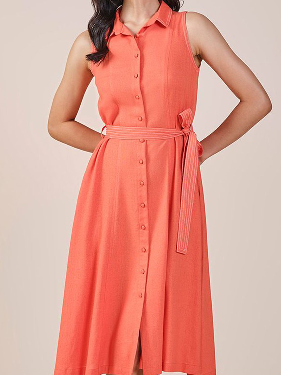 AND Women Shirt Collar Maxi Dress