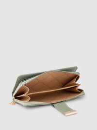 Lino Perros Women Croc Textured Two Fold Wallet