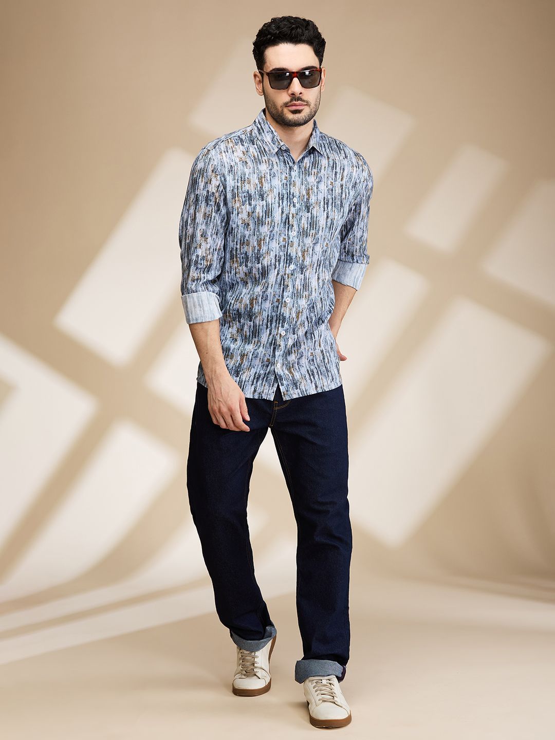 Being Human Men Slim Fit Opaque Printed Casual Shirt