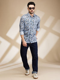 Being Human Men Slim Fit Opaque Printed Casual Shirt
