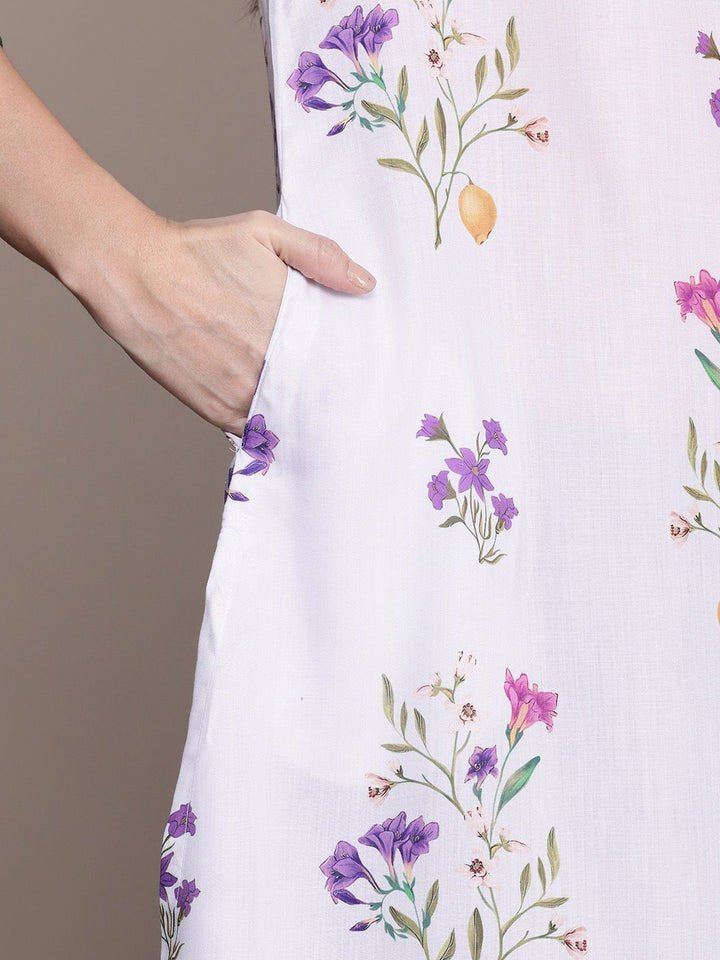 House of Pataudi Floral Printed Jashn Kurta
