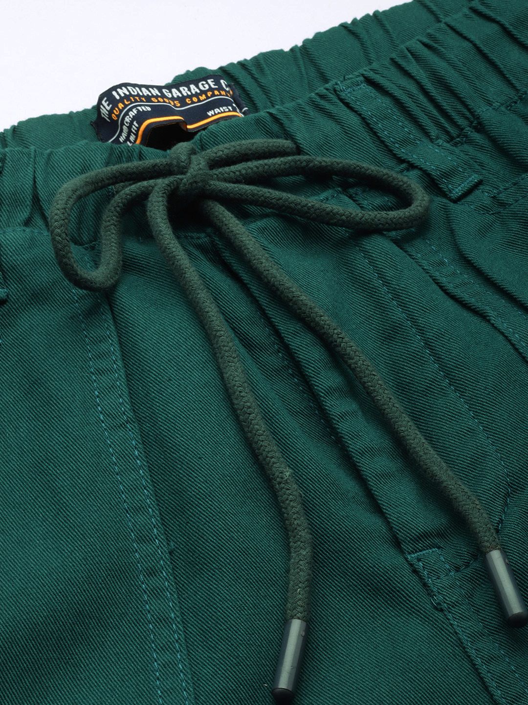 The Indian Garage Co Men Pure Cotton Slim Fit Trousers