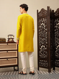 House of Pataudi Floral Embroidered Sequinned Detail Jashn Kurta