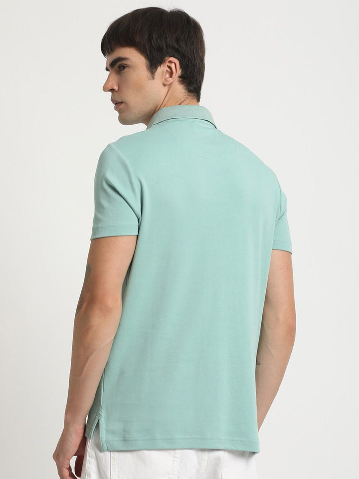 THE BEAR HOUSE Polo Collar Slim Fit Cotton T-shirt