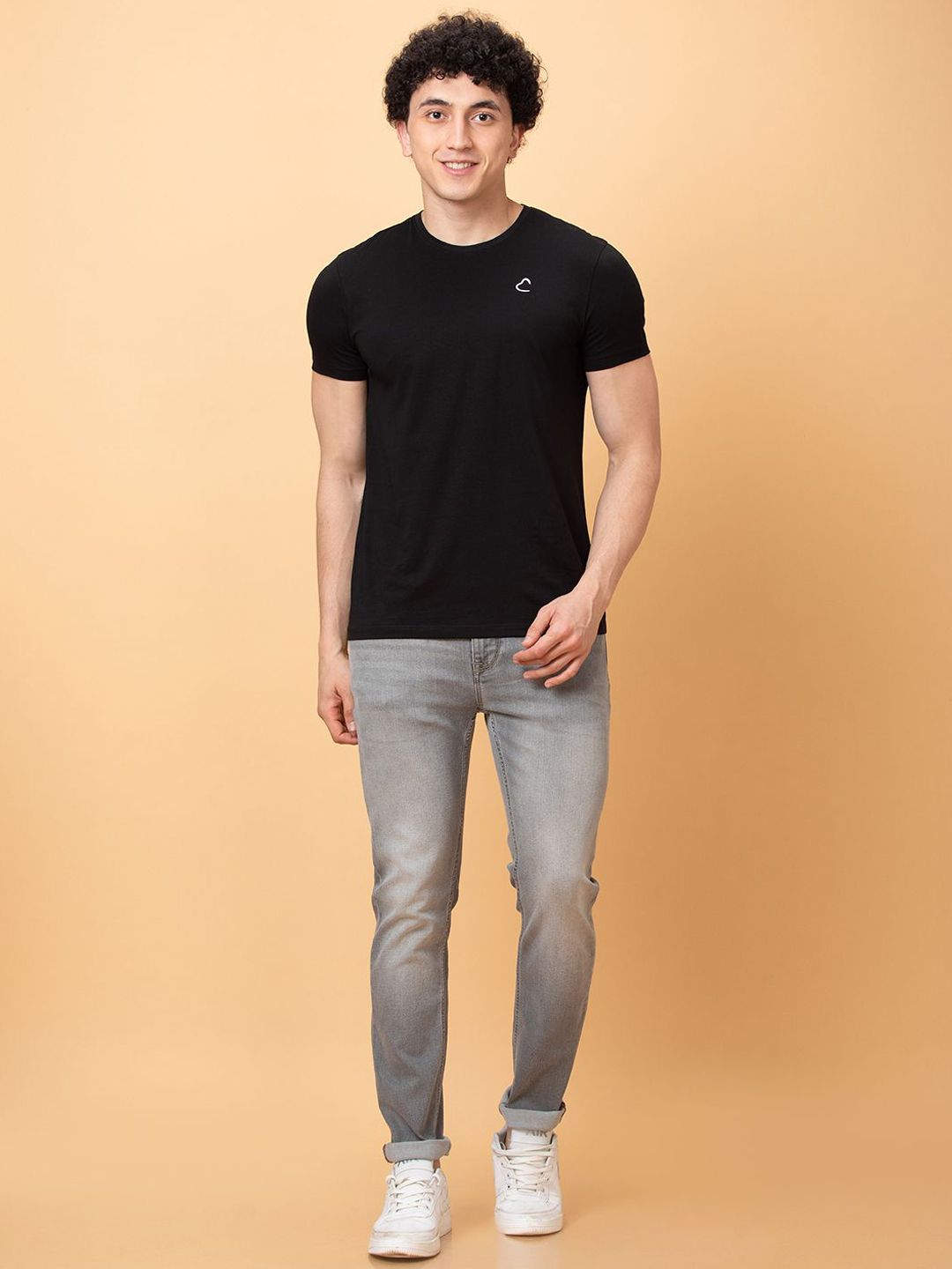Being Human Men Slim Fit Low Distress Heavy Fade Jeans