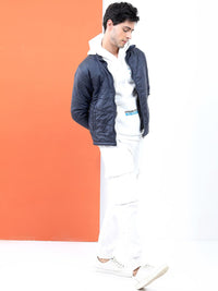 HIGHLANDER Men Navy Blue Padded Jacket