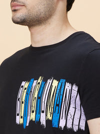 Being Human Men Round Neck Typography Printed T-shirt