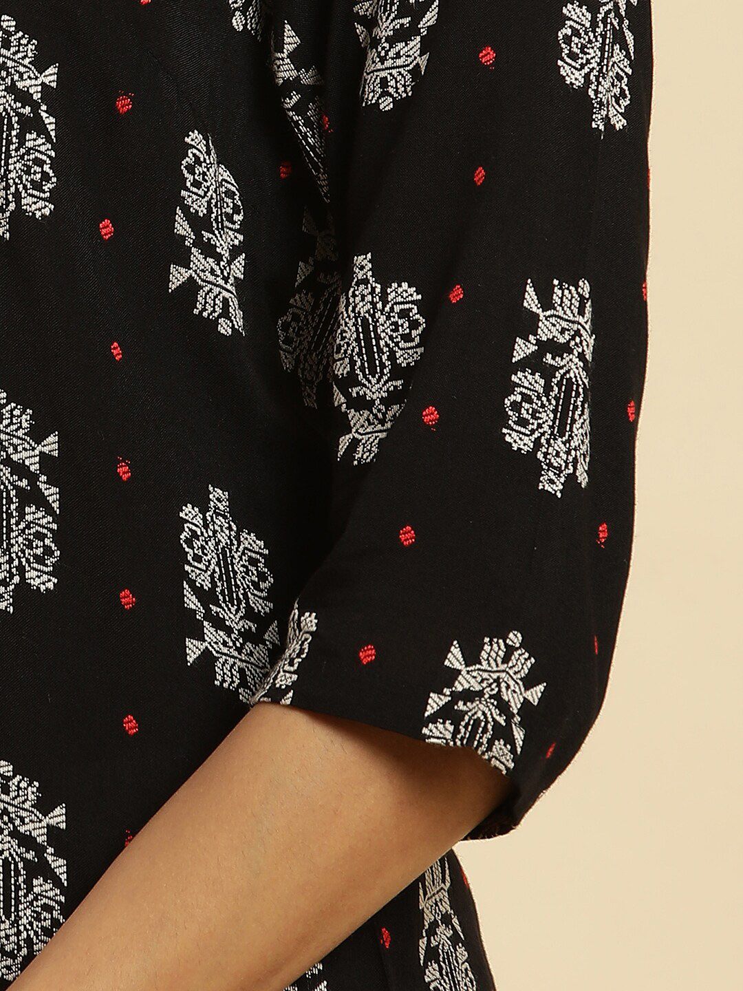 W Ethnic Motifs Printed Mandarin Collar Kurta