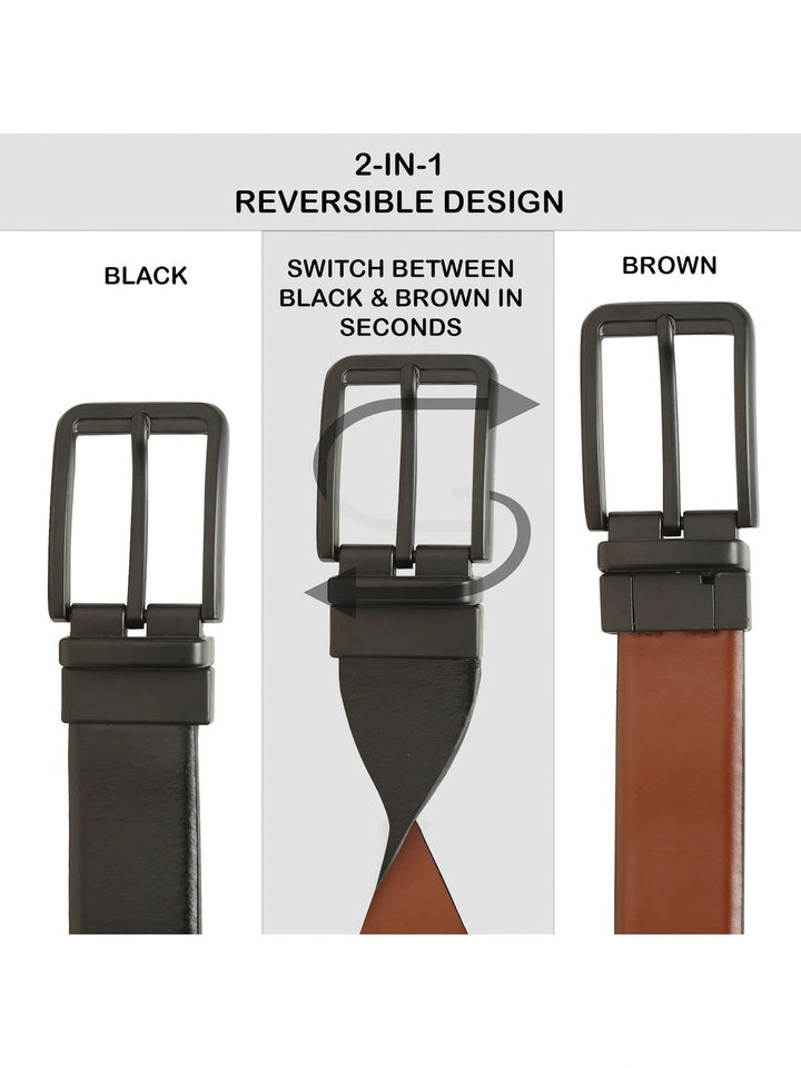 Teakwood Leathers Men Leather Reversible Belt