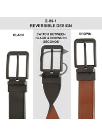 Teakwood Leathers Men Leather Reversible Belt
