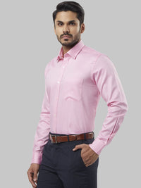 Raymond Men Pink Regular Fit Self Design Formal Shirt