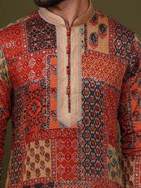 KISAH Men Abstract Printed Regular Fit Kurta