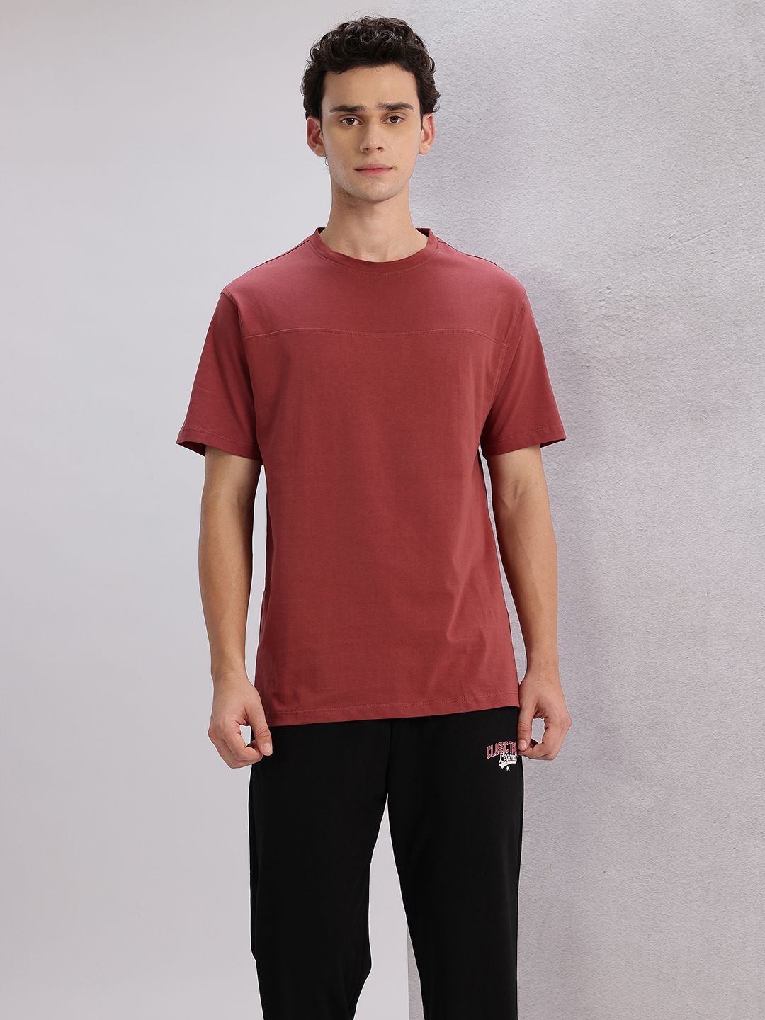 HRX by Hrithik Roshan Typography Printed Pure Cotton Yoga T-shirt
