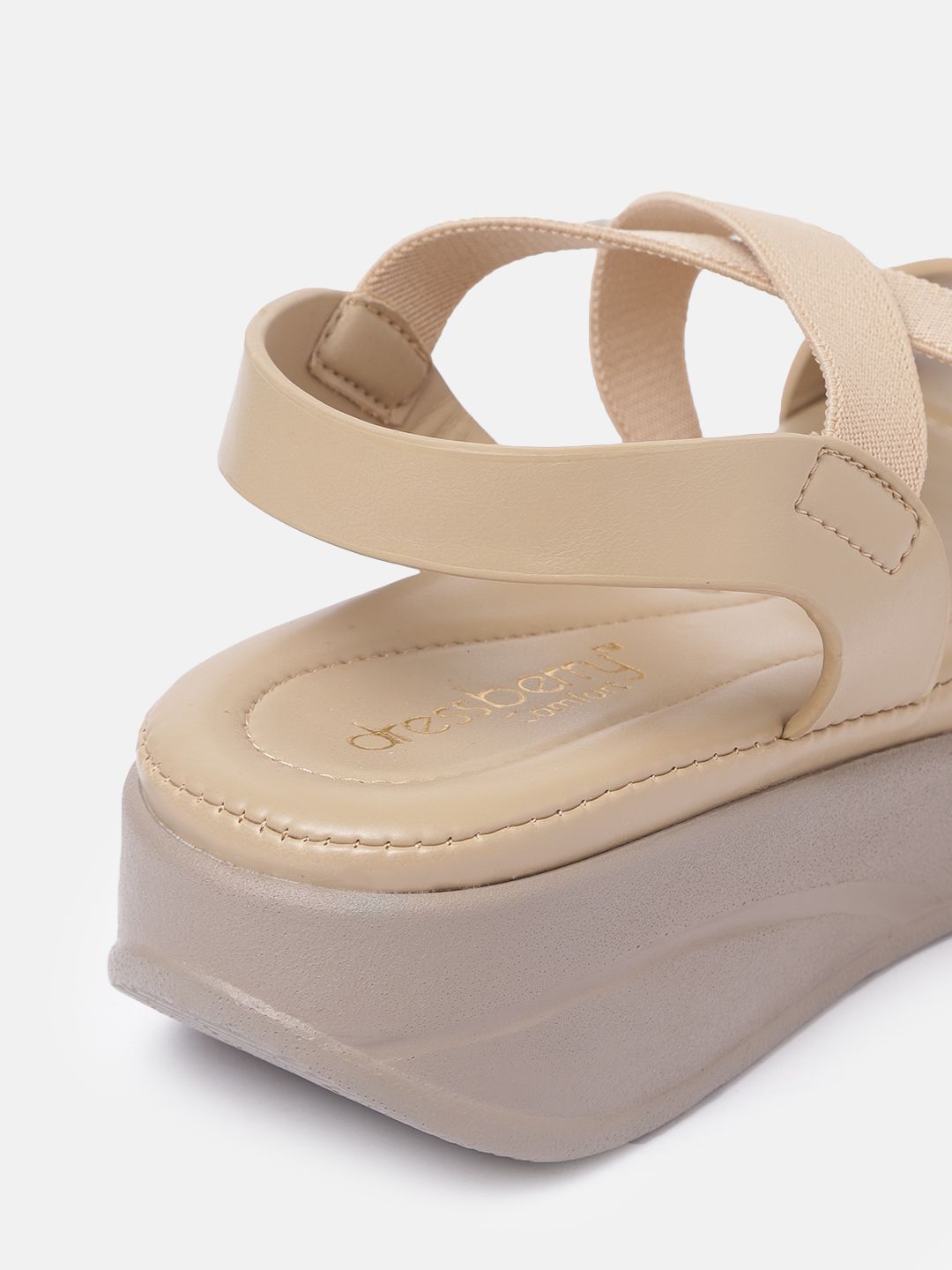 DressBerry Beige Comfort Heels