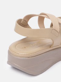 DressBerry Beige Comfort Heels