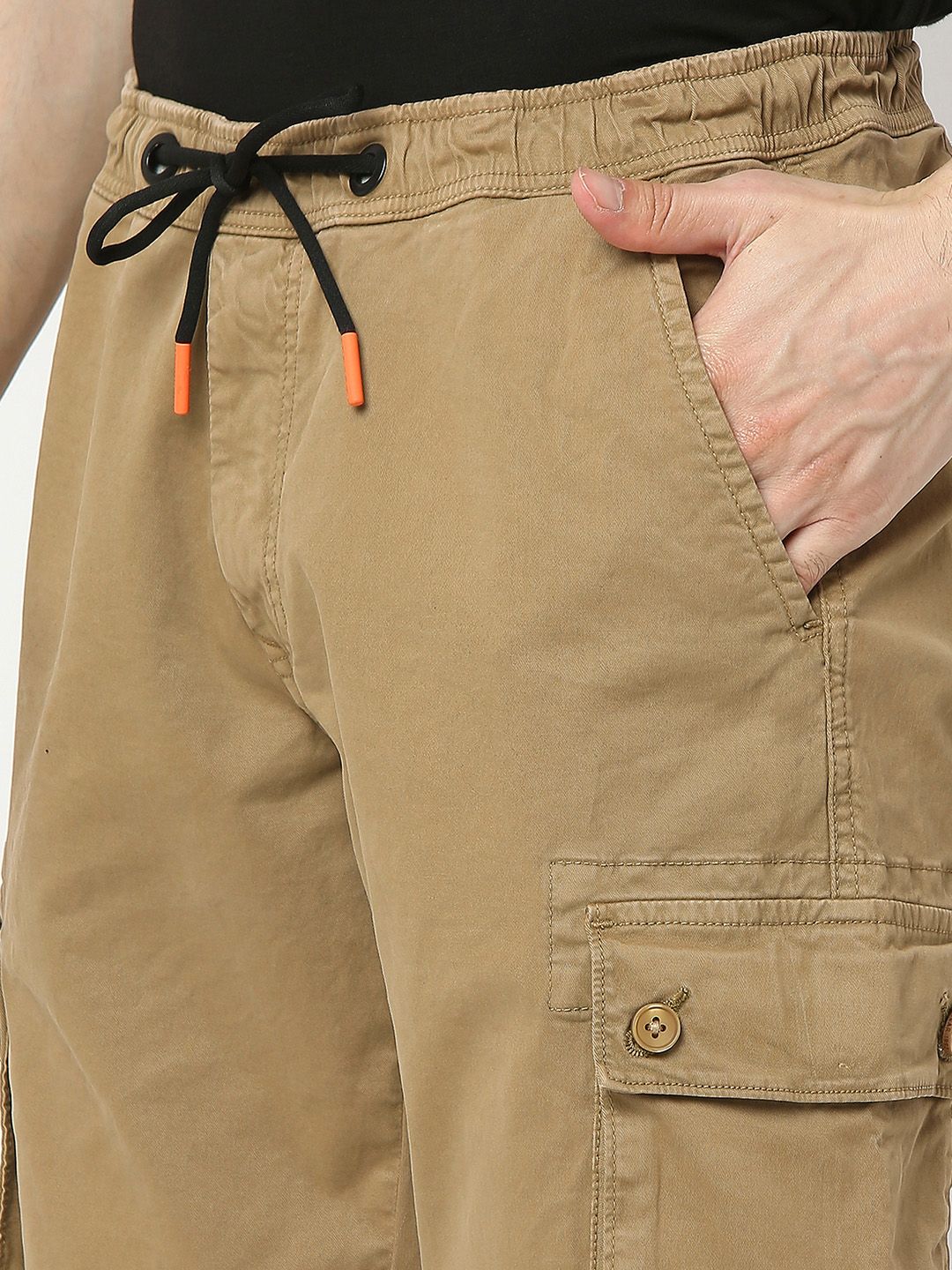 SPYKAR Men Slim-Fit Cargo-Style Trousers