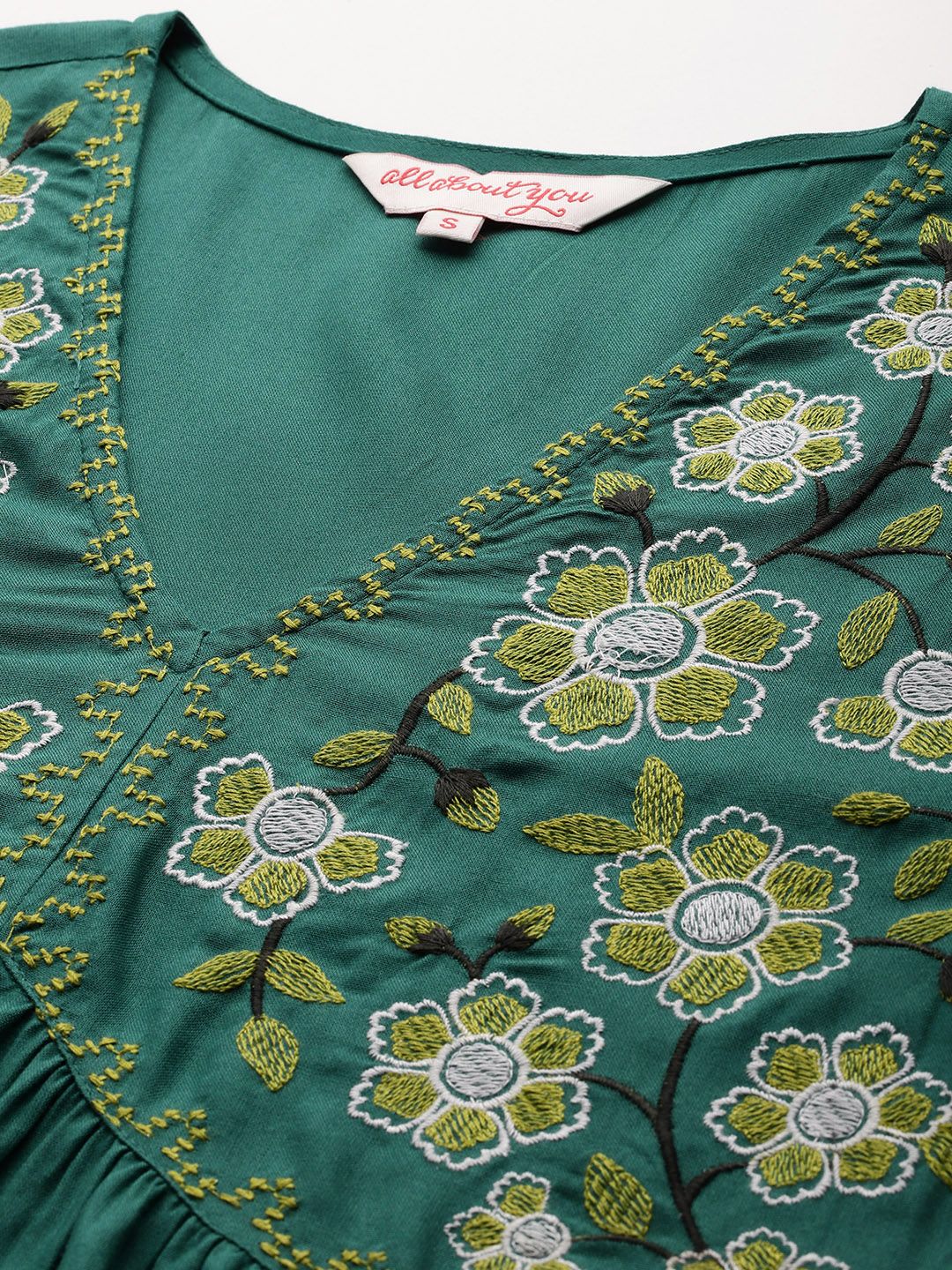 all about you Floral Embroidered Top