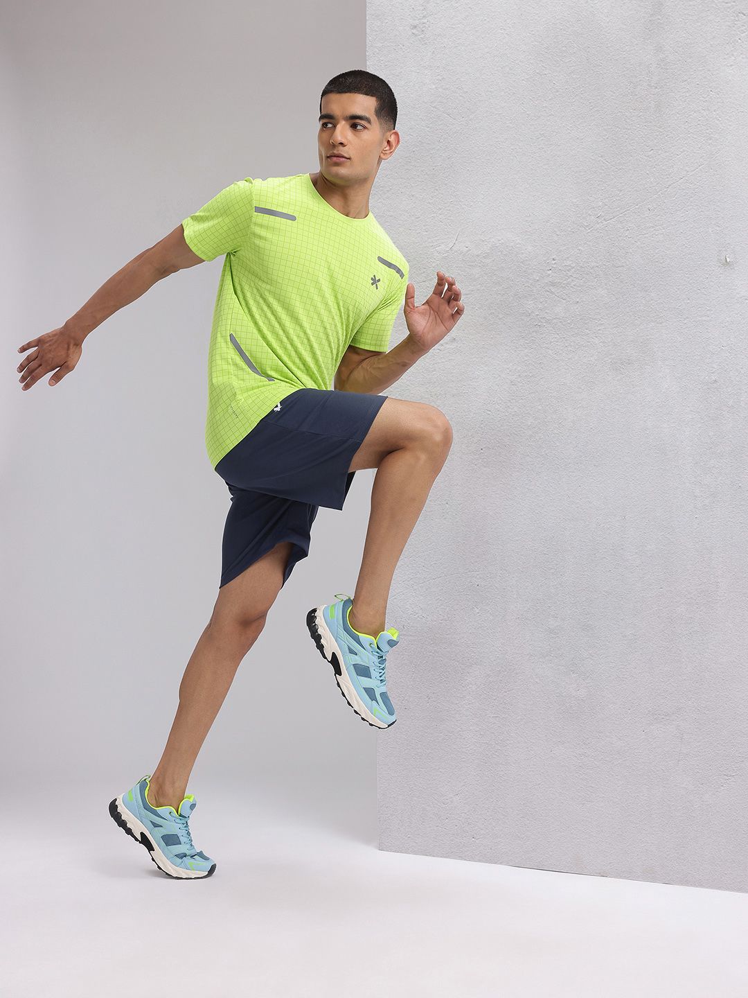 HRX by Hrithik Roshan Checked Rapid-Dry Running T-shirt