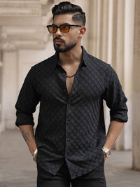 Powerlook Men Spread Collar Tartan Checked Casual Shirt