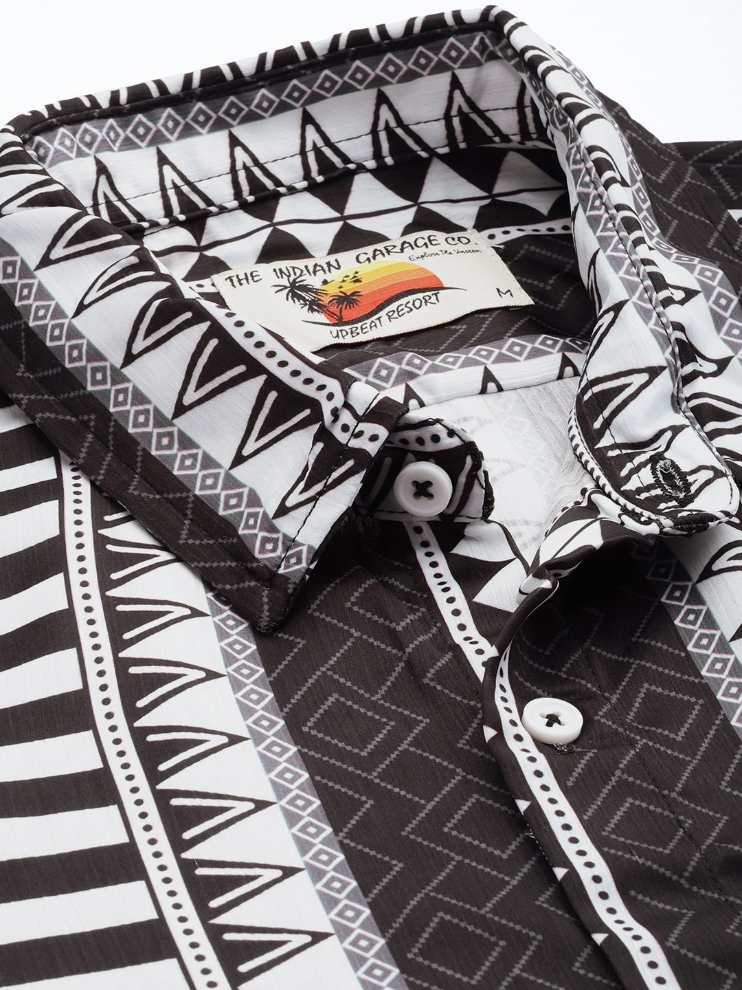 The Indian Garage Co Relaxed Fit Geometric Printed Casual Shirt