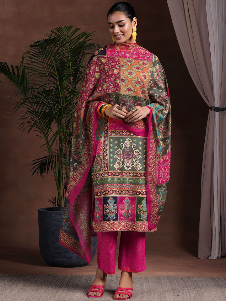 Libas Women Ethnic Motifs Printed Regular Kurta with Trousers & With Dupatta