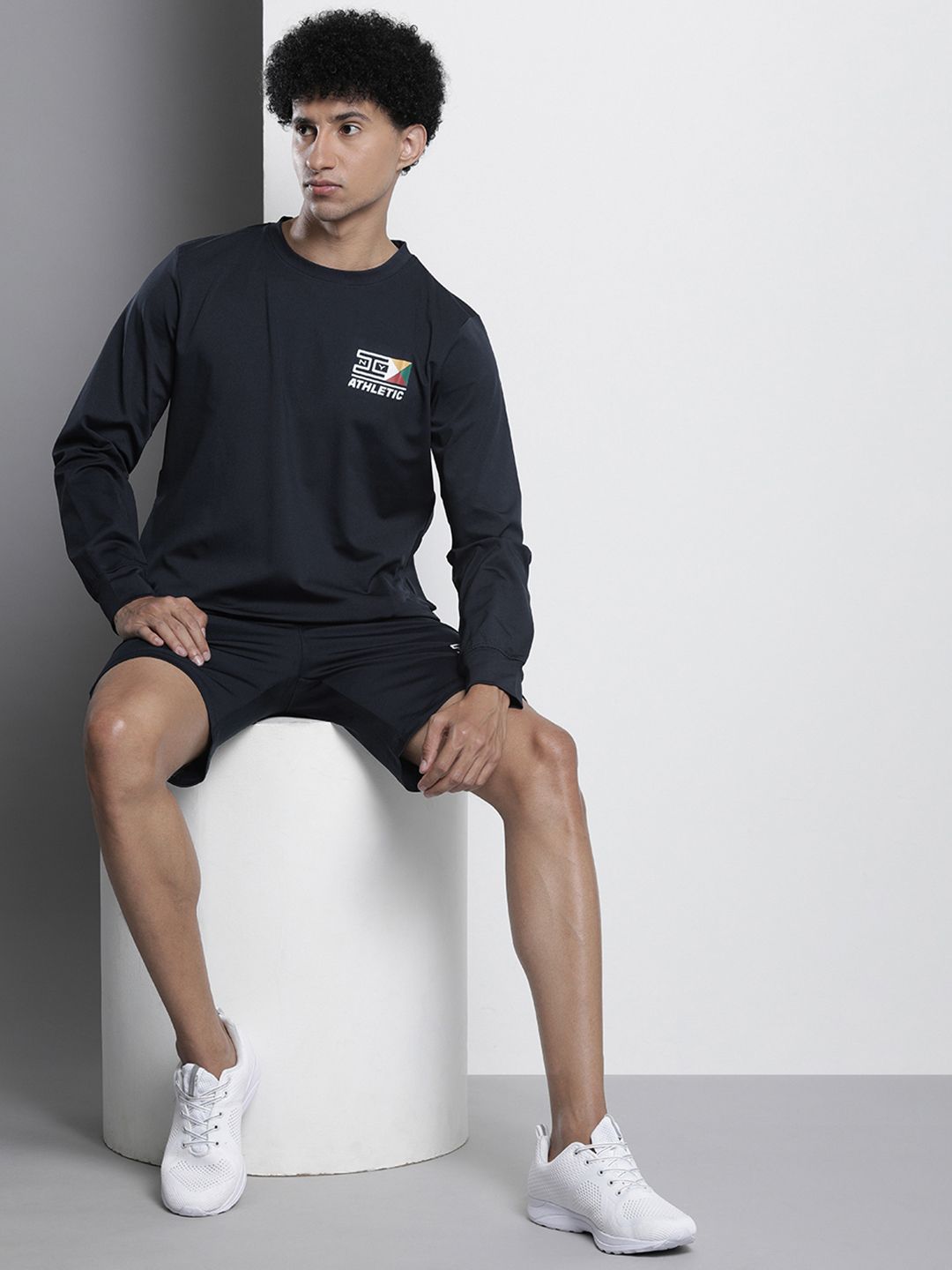 The Indian Garage Co Men Crew Neck Sweatshirt & Shorts Co-Ord Set