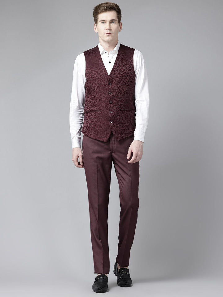 Park Avenue Textured Party Blazer & Trousers with Waistcoat