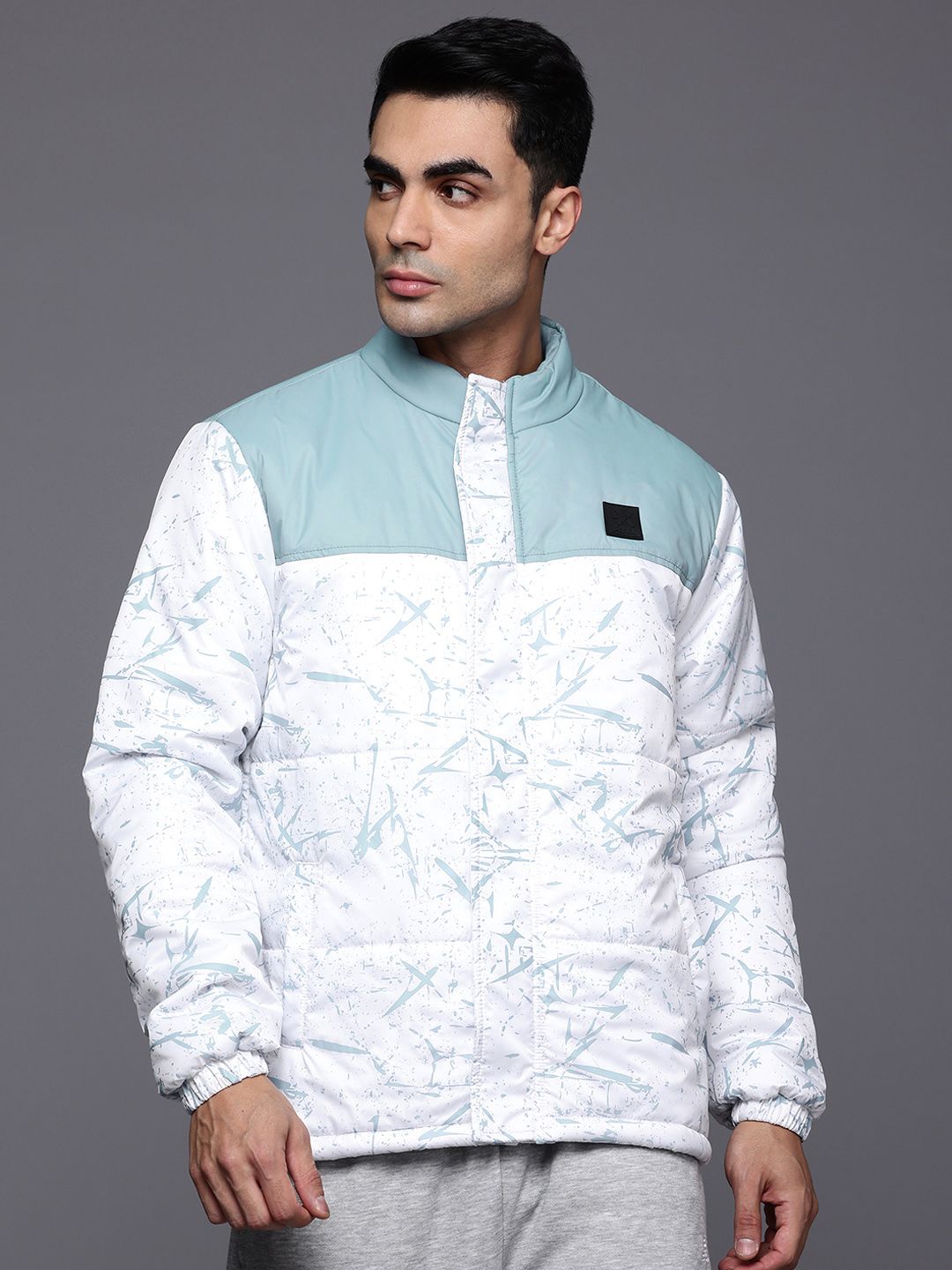 HRX by Hrithik Roshan Lifestyle Abstract Print Padded Jacket