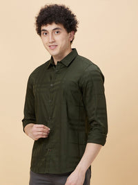 Being Human Checked Spread Collar Slim Fit Opaque Cotton Casual Shirt