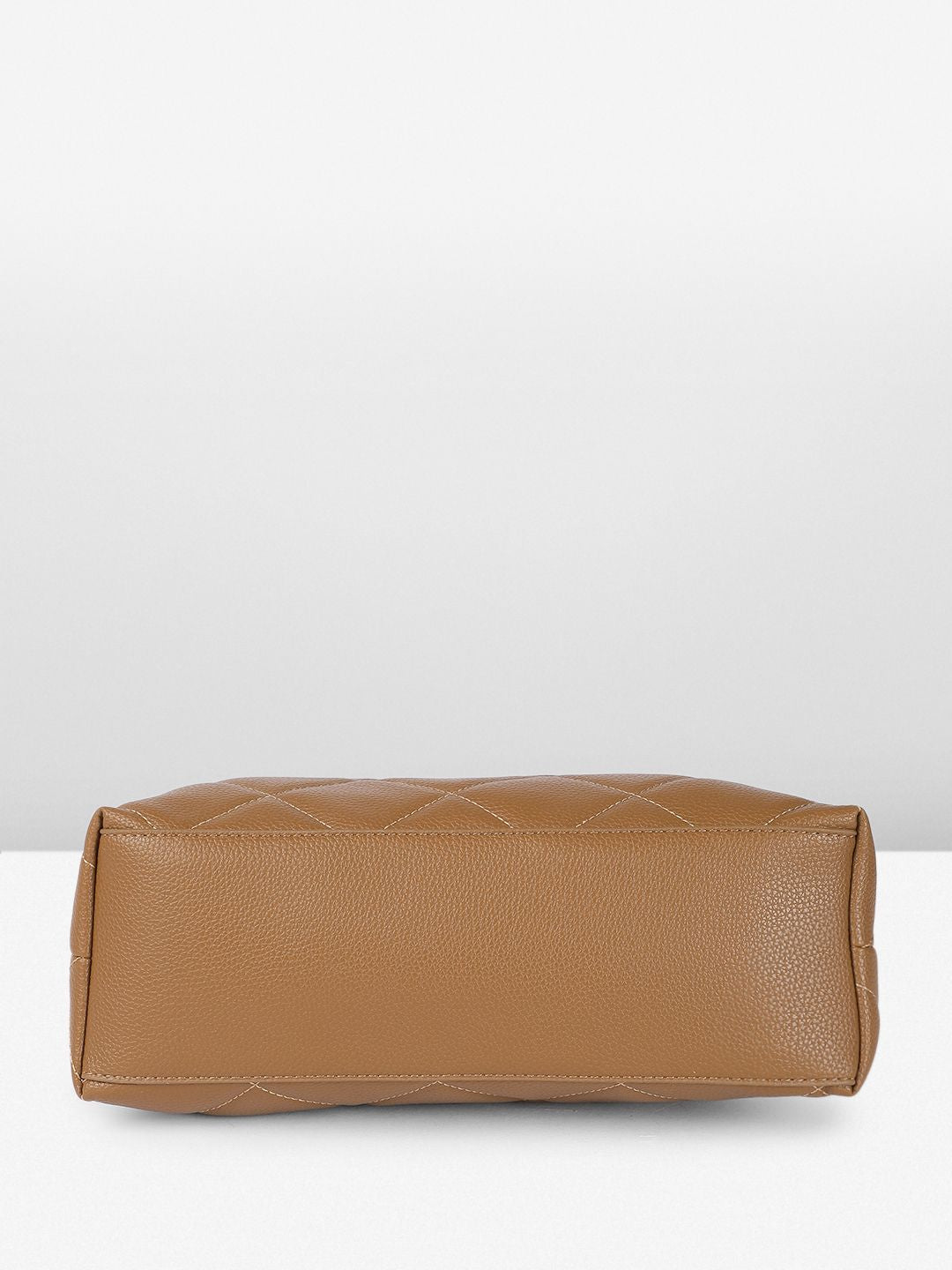 DressBerry Textured Structured Shoulder Bag with Quilted