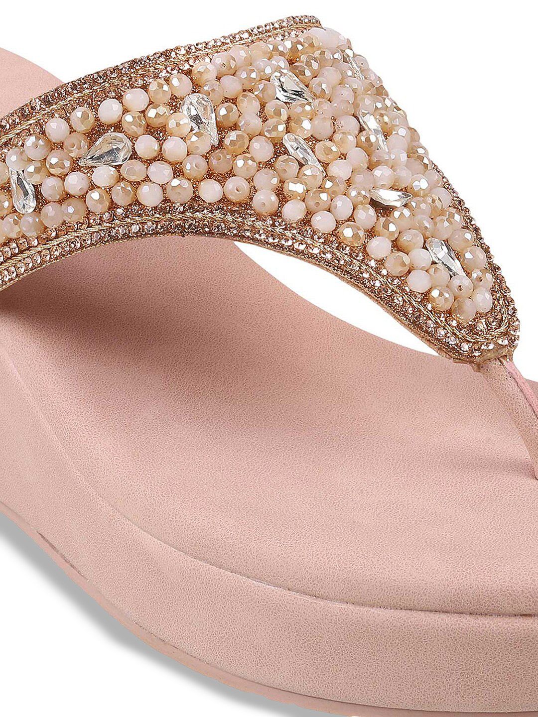 Metro  Embellished Open Toe Wedges