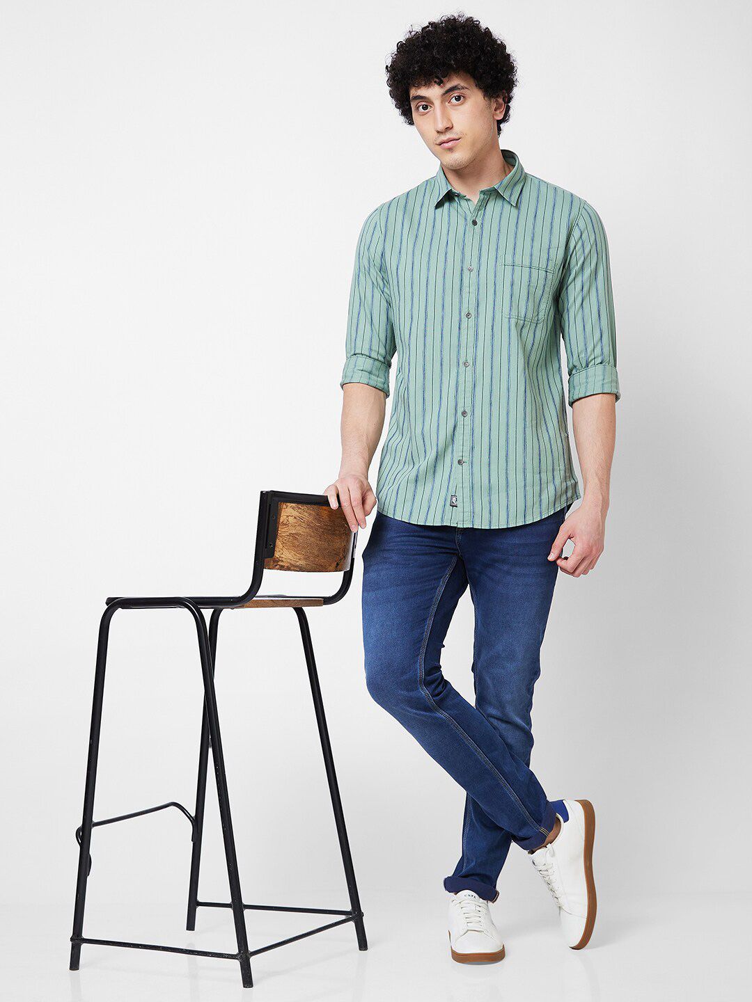 SPYKAR Striped Cotton Casual Shirt