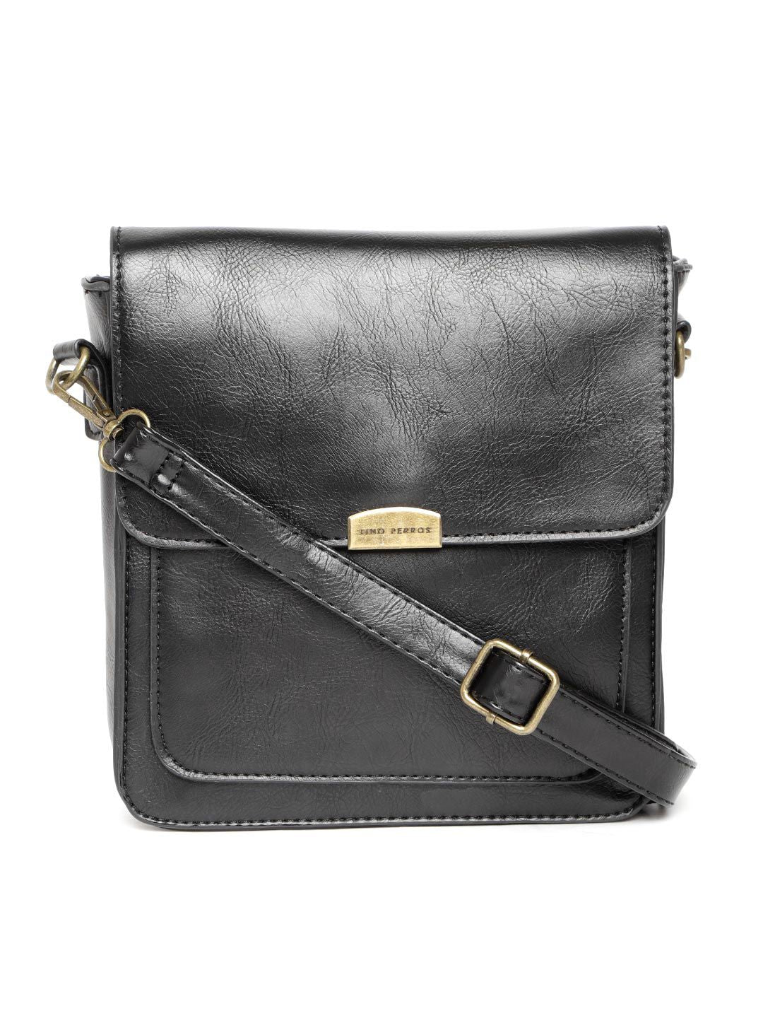 Lisa Haydon for Lino Perros Black Solid Sling Bag