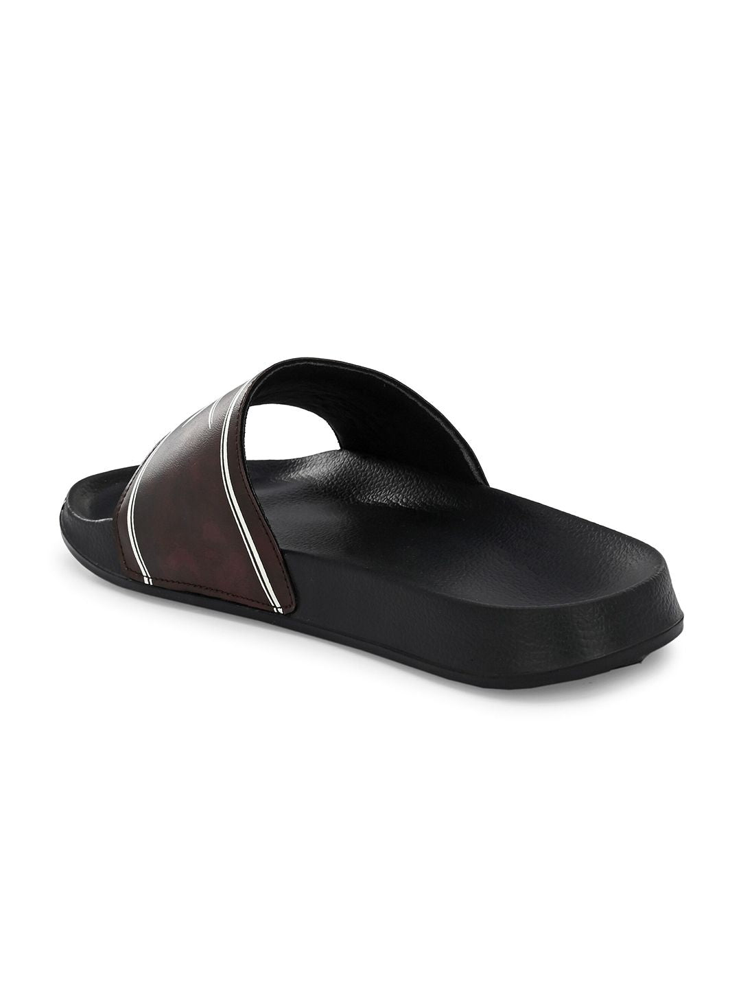 HRX by Hrithik Roshan Men Coffee Brown & Black Brand Logo Printed Sliders
