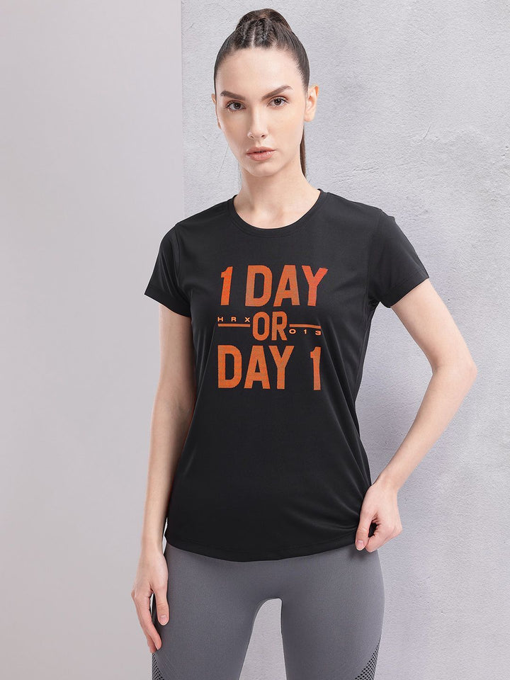 HRX by Hrithik Roshan Women Printed Rapid-Dry Training T-shirt