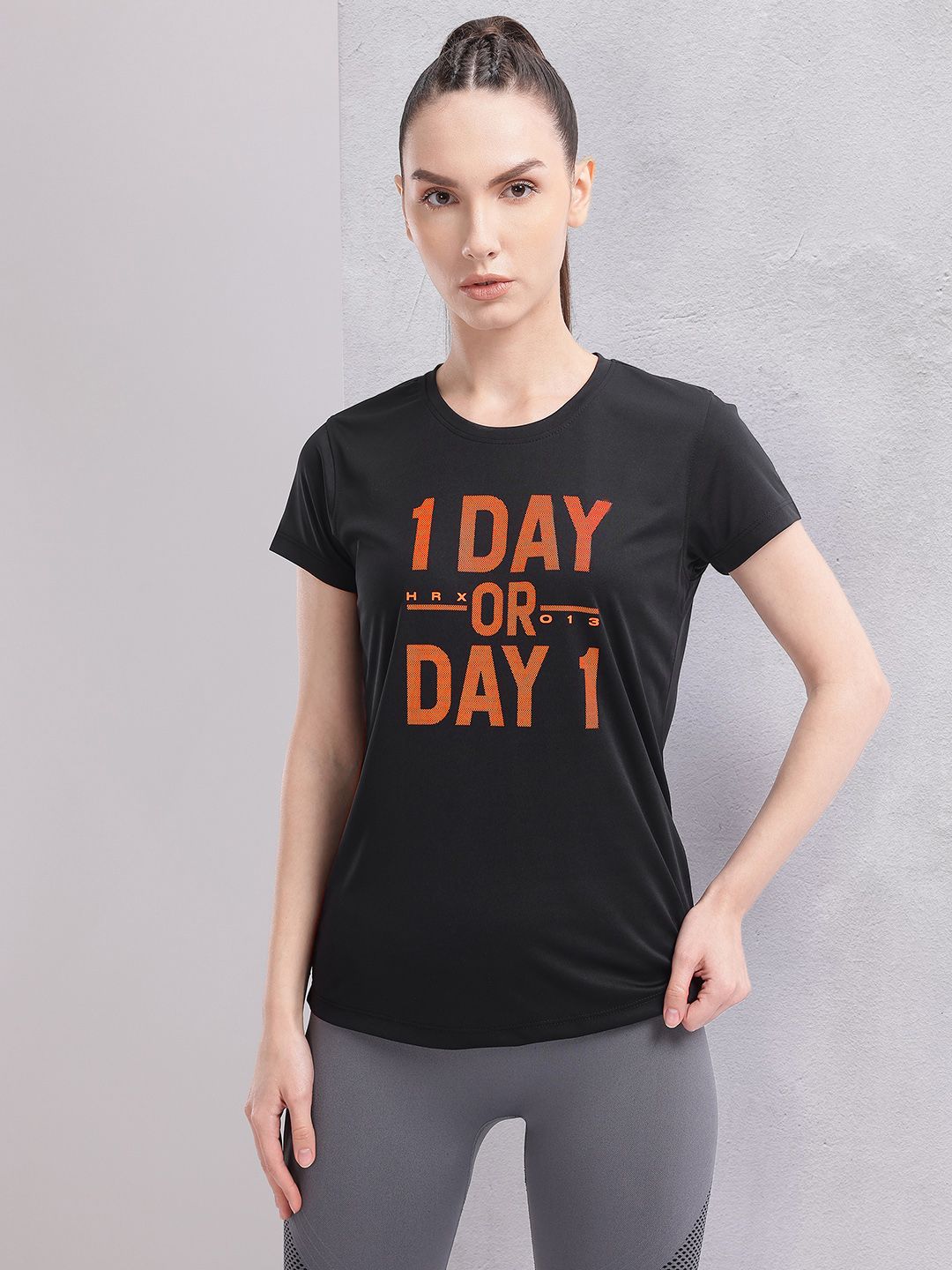 HRX by Hrithik Roshan Women Printed Rapid-Dry Training T-shirt