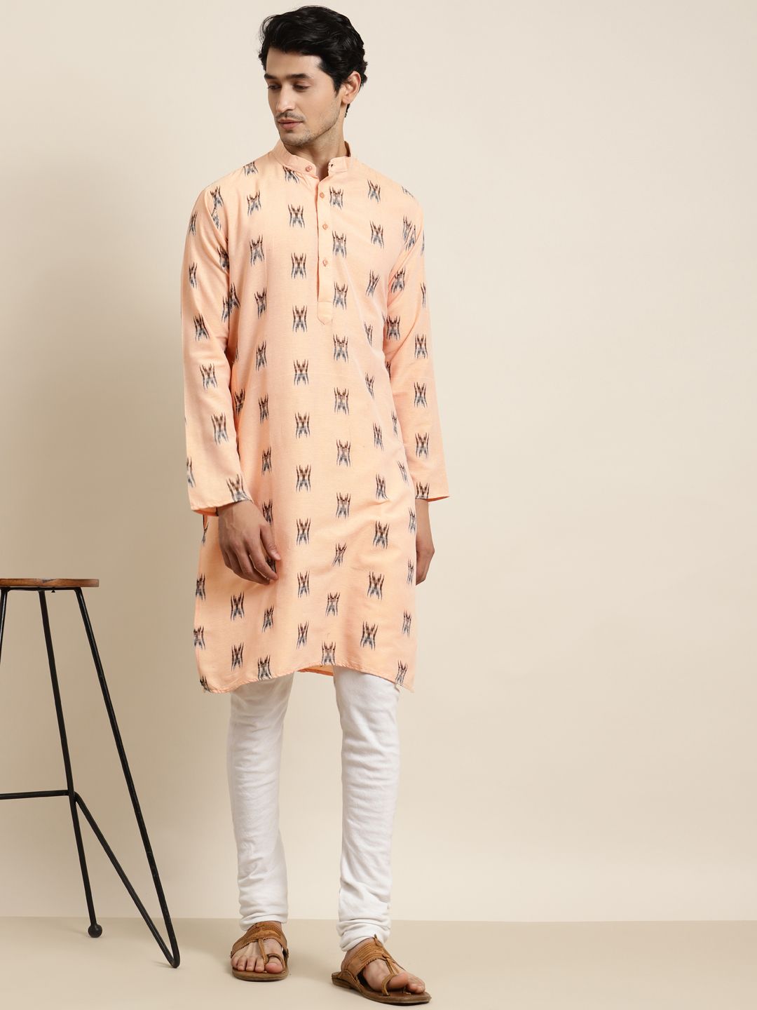 Anug oleh SOJANYA Men Kurta Warna Peach