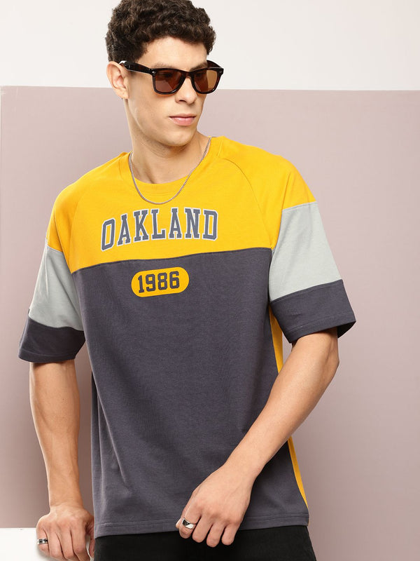 DILLINGER Men Typography Printed Oversized T-shirt