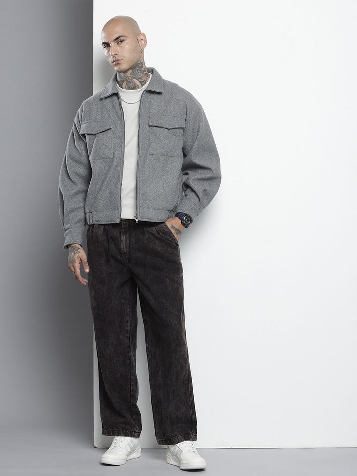 The Indian Garage Co Men Relaxed Fit Light Fade Pure Cotton Jeans