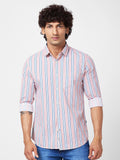 SPYKAR Slim Fit Vertical Striped Casual Shirt