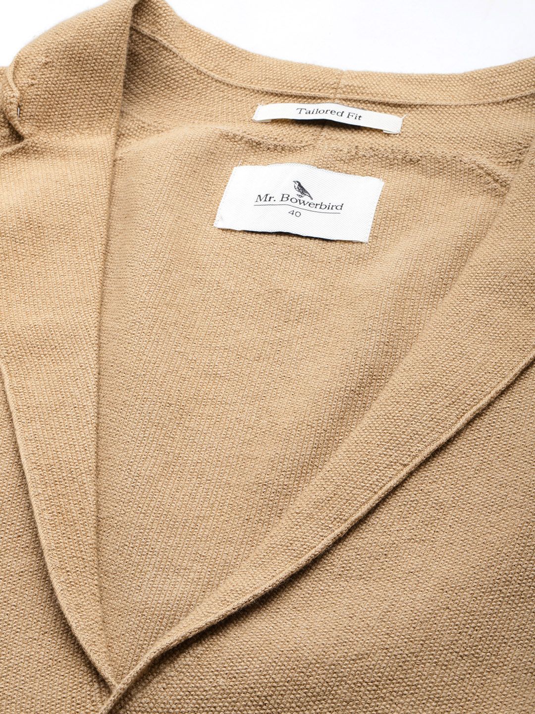 Mr Bowerbird Tailored Fit Lightweight Knitted Single-Breasted Casual Blazer