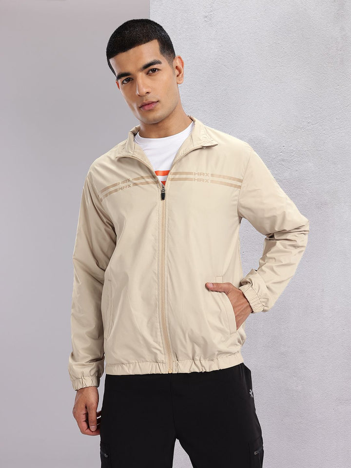 HRX by Hrithik Roshan Striped Detail Rapid-Dry Training Jacket