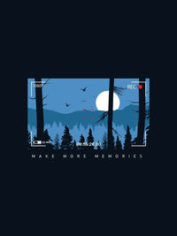 Bewakoof Men Navy Blue Printed Round Neck Pure Cotton T-shirt