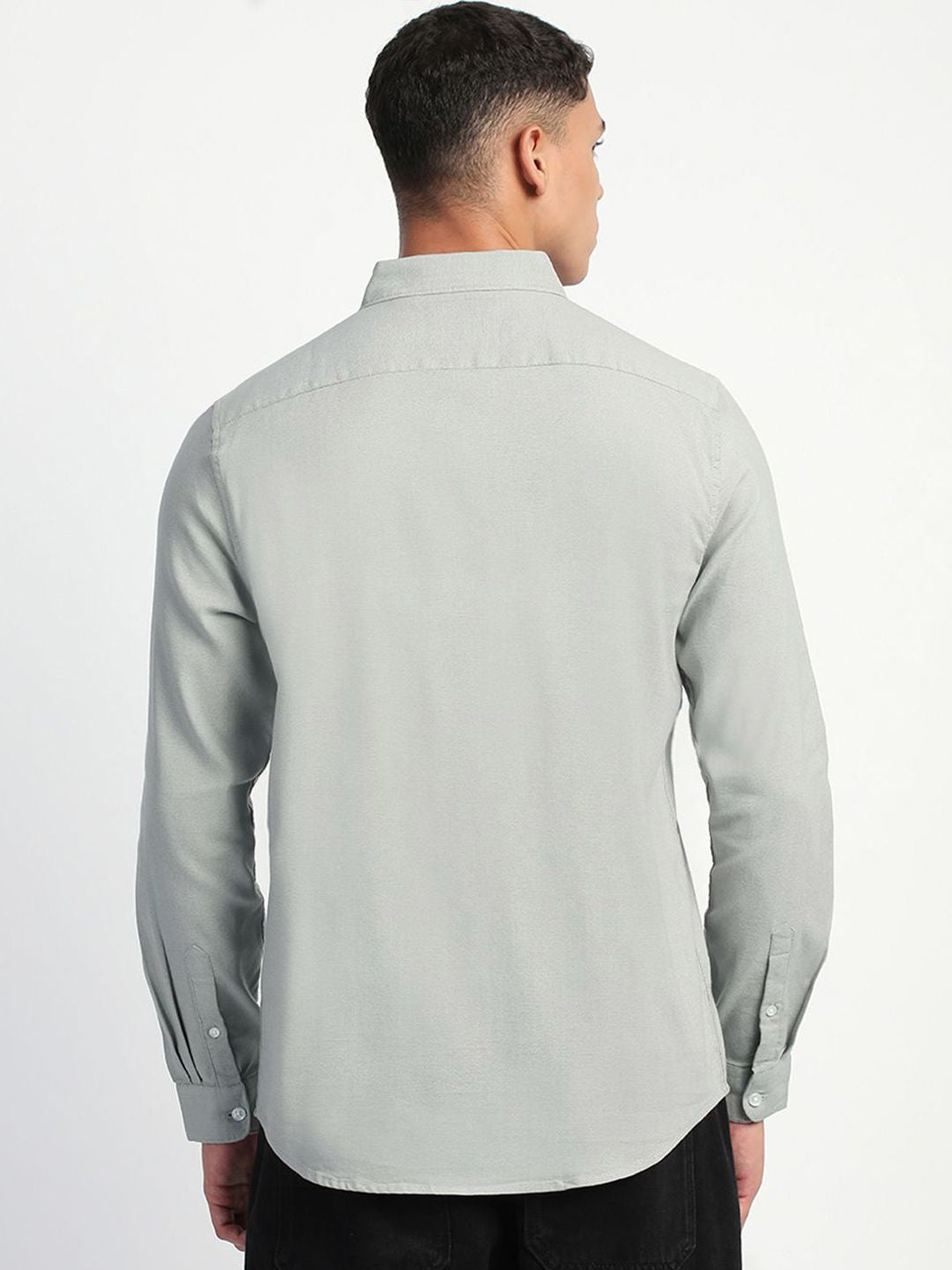 THE BEAR HOUSE Men Slim Fit Opaque Solid Casual Shirt
