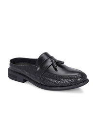 House of Pataudi Men Round Toe Formal Slip On Mules