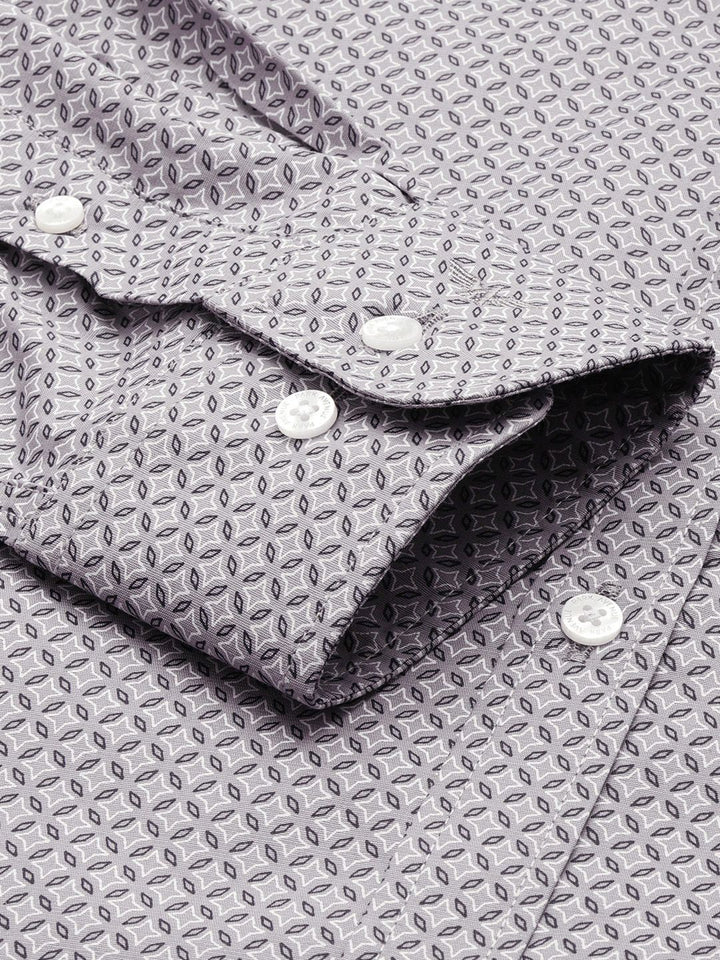 Park Avenue Slim Fit Opaque Geometric Printed Formal Shirt