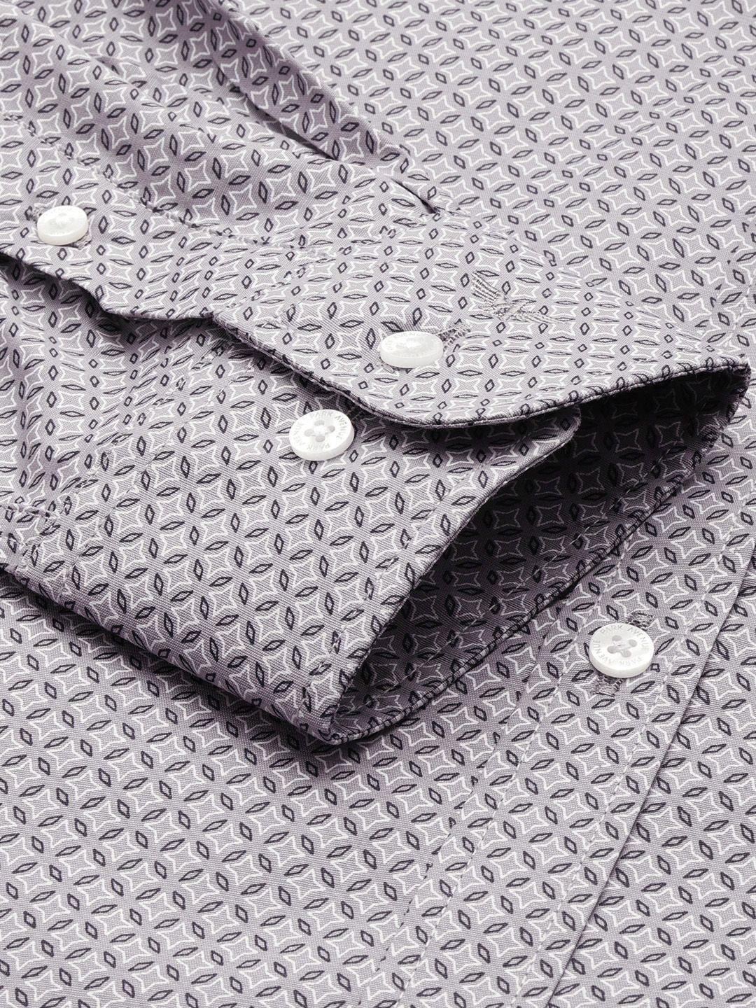 Park Avenue Slim Fit Opaque Geometric Printed Formal Shirt