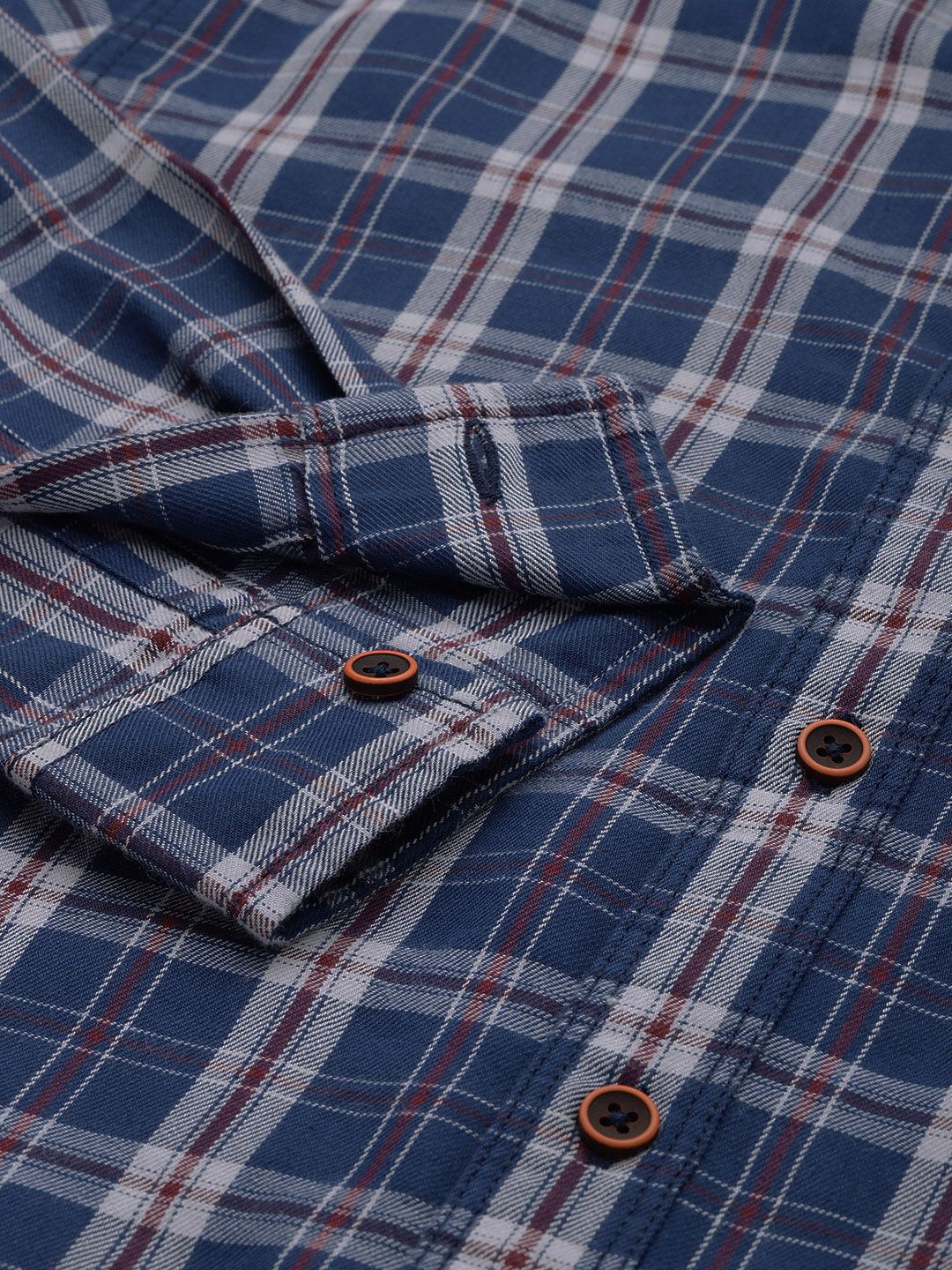 The Indian Garage Co Men Tartan Checked Casual Shirt