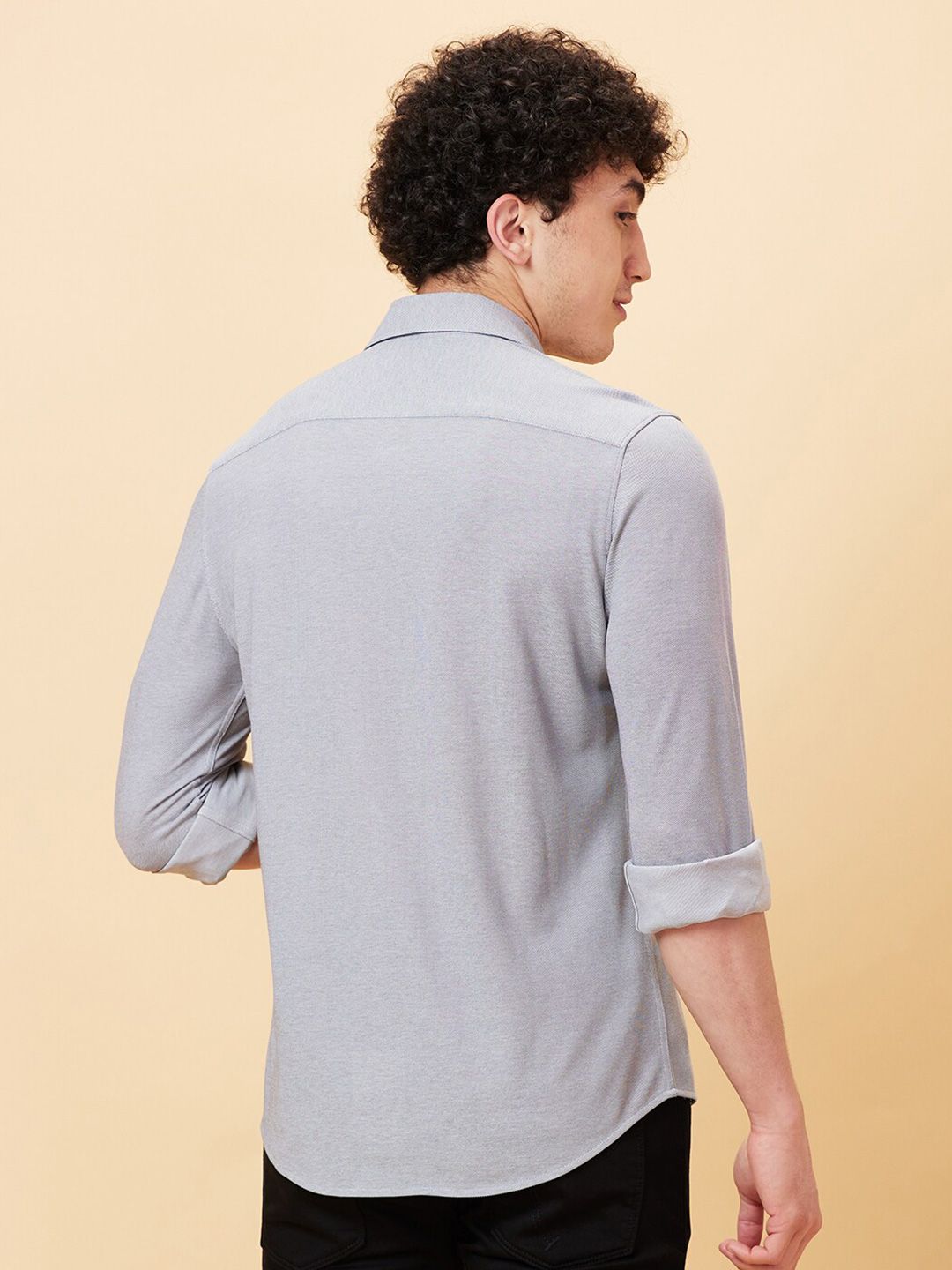 Being Human Spread Collar Slim Fit Casual Shirt