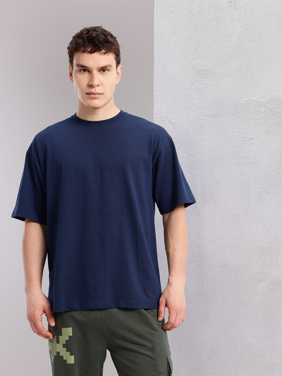 HRX by Hrithik Roshan Typography Puff Print Drop-Shoulder Sleeves T-shirt